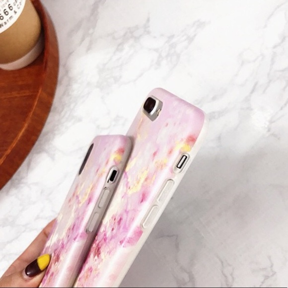 iPhone XR/XS/Max/7/8/+❤️️golden pink marble case - Picture 4 of 6